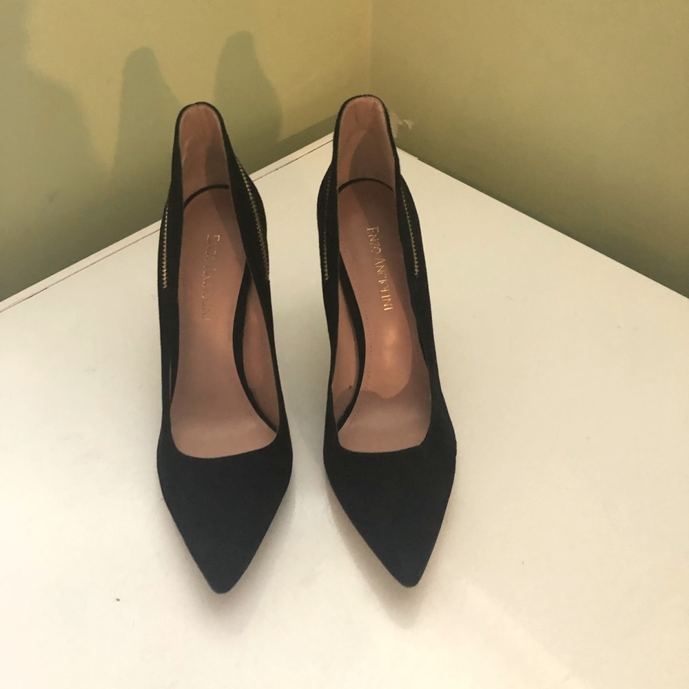 ENZO ANGIOLINI black suede with 3” heels
